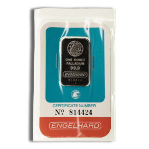 1 oz Palladium Bar - Engelhard