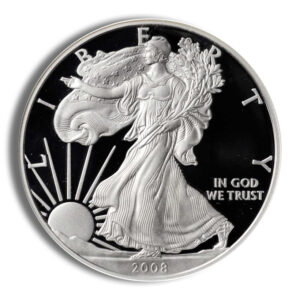 2008-W Proof Silver Eagle with Box & COA