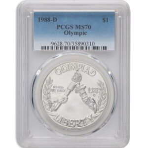1988-D $1 Olympic Silver Commem - PCGS MS70