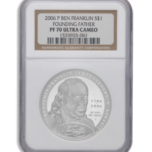 2006-P $1 Frank. Found Father Silver Commem - NGC PF70
