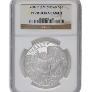 2007-P $1 Jamestown Silver Commem - NGC PF70