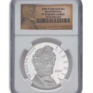 2009-P $1 Abraham Lincoln Silver Commem - NGC PF70