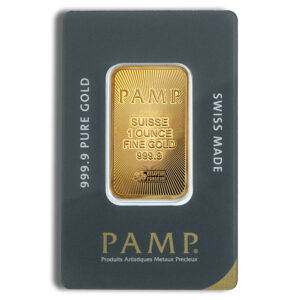 1 oz Gold Bar - PAMP Suisse (Carded)