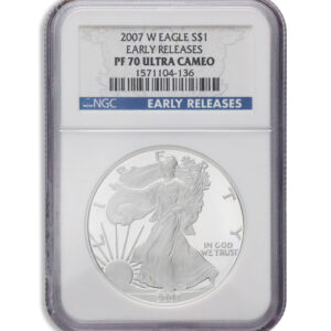2007-W Proof Silver Eagle NGC PF70 Early Releases