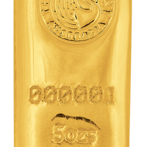 5 oz Gold Bar - Perth Mint (Cast)