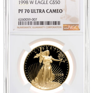 1998-W 1 oz Proof Gold Eagle $50 NGC PF70