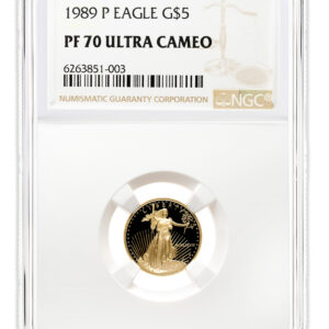 1989-P 1/10 oz Proof Gold Eagle $5 NGC PF70