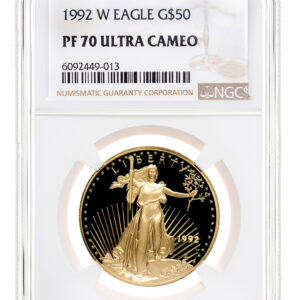 1992-W 1 oz Proof Gold Eagle $50 NGC PF70