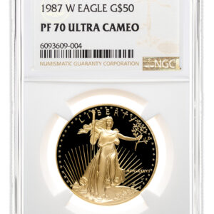 1987-W 1 oz Proof Gold Eagle $50 NGC PF70