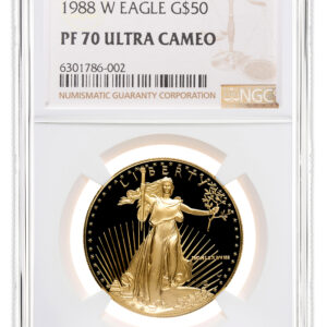 1988-W 1 oz Proof Gold Eagle $50 NGC PF70