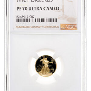 1992-P 1/10 oz Proof Gold Eagle $5 NGC PF70