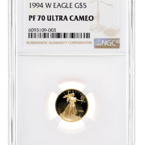 1994-W 1/10 oz Proof Gold Eagle $5 NGC PF70