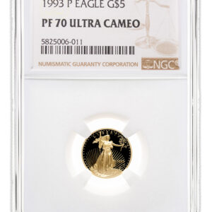 1993-P 1/10 oz Proof Gold Eagle $5 NGC PF70
