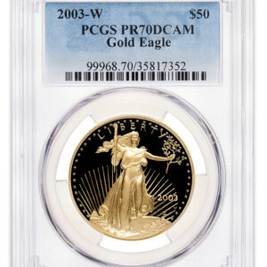 2003-W 1 oz Proof Gold Eagle $50 PCGS PR70