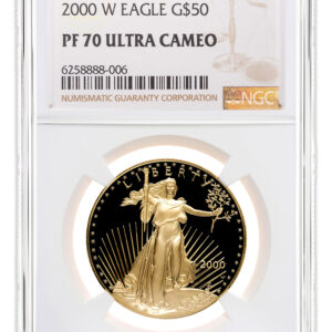 2000-W 1 oz Proof Gold Eagle $50 NGC PF70