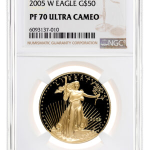 2005-W 1 oz Proof Gold Eagle $50 NGC PF70