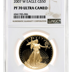 2007-W 1 oz Proof Gold Eagle $50 NGC PF70