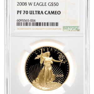 2008-W 1 oz Proof Gold Eagle $50 NGC PF70