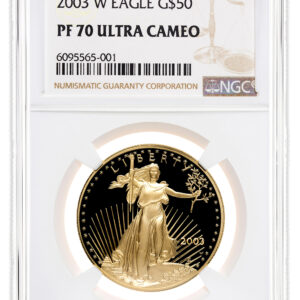 2003-W 1 oz Proof Gold Eagle $50 NGC PF70