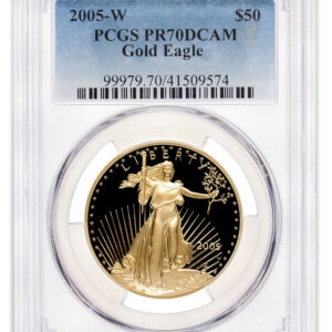 2005-W 1 oz Proof Gold Eagle $50 PCGS PR70