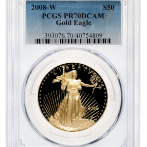 2008-W 1 oz Proof Gold Eagle $50 PCGS PR70