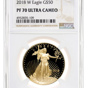 2018-W 1 oz Proof Gold Eagle $50 NGC PF70