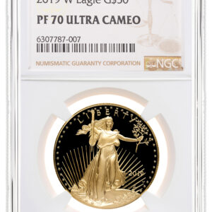 2019-W 1 oz Proof Gold Eagle $50 NGC PF70