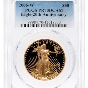 2006-W 1 oz Proof Gold Eagle $50 PCGS PR70