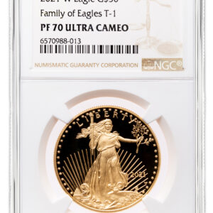 2021-W 1 oz Proof Gold Eagle $50 NGC PF70 - Type 1