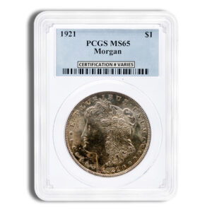1921 Morgan Dollar - PCGS MS65