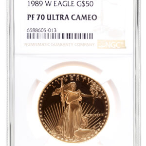 1989-W 1 oz Proof Gold Eagle $50 NGC PF70
