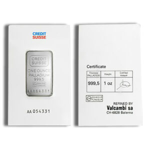 1 oz Palladium Bar - Credit Suisse  (Carded)